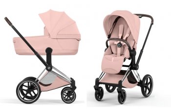 Коляска 2 в 1 Cybex Priam V Peach Pink (шасси на выбор) шасси Chrome Brown