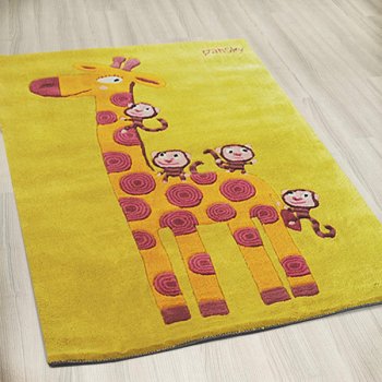 Детский ковёр в комнату Pansky Жираф и обезьянки (110*160) Жираф и обезьянки 