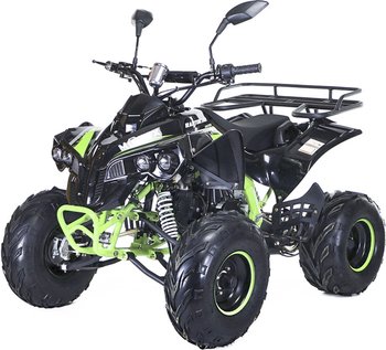 Квадроцикл подростковый бензиновый MOTAX ATV Raptor-LUX 125 сс Черный/зеленая рама