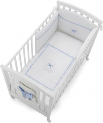 Детская кроватка Erbesi Bubu (Эрбеси Бубу) белый/голубой