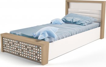 Детская кровать №5 ABC King MIX c под. механизмом 190х90 голубой