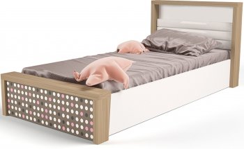 Детская кровать №5 ABC King MIX c под. механизмом 160х90 розовый