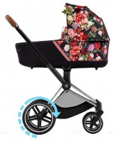 Коляска для новорожденных Cybex Priam и e-Priam IV FE Spring Blossom Dark (шасси на выбор) 8