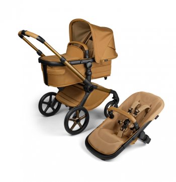 Детская коляска 2 в 1 Bugaboo Fox5 Noir Amber Glow Limited Edition