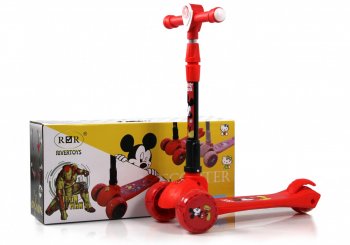 Детский самокат Rivertoys HB-103 Красный (Mickey Mouse)