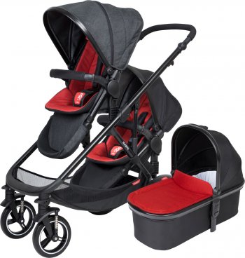 Детская коляска для погодок 2в1 Phil and Teds Voyager (с одним блоком для новорожденного) New 2019 Chilli Red