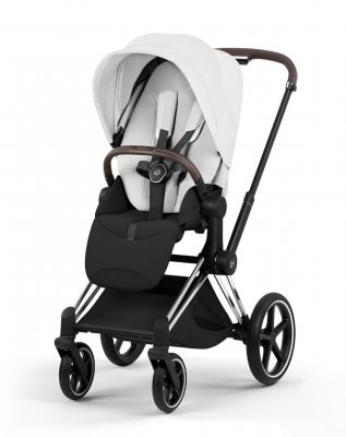 Прогулочная коляска Cybex Priam V Off White (шасси на выбор) шасси Chrome Brown