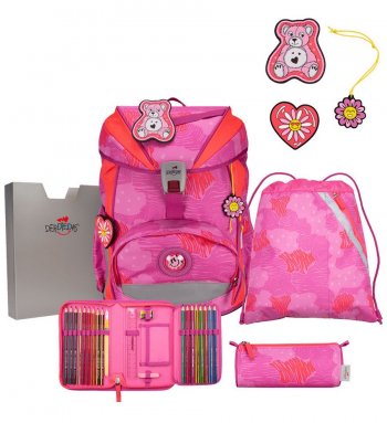 Школьный ранец DerDieDas ErgoFlex Buttons &quot;Розы&quot;