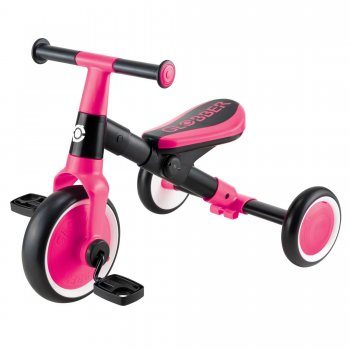 Беговел-велосипед 2 в 1 Globber Learning Trike розовый