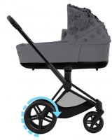 Коляска для новорожденных Cybex Priam и e-Priam IV FE Simply Flowers Dream Grey (шасси на выбор) 3