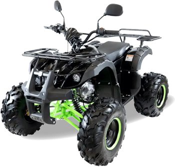 Квадроцикл детский бензиновый MOTAX ATV Grizlik-8 125 cc Черный/зеленая рама