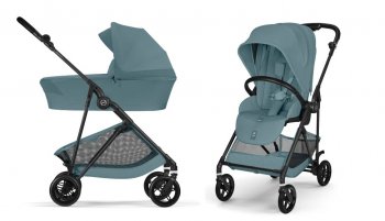 Коляска 2 в 1 Cybex Melio Carbon Stormy Blue 2026