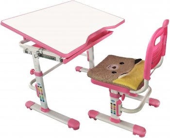 Комплект растущая парта и стул с чехлом Rifforma SET-10 Розовый