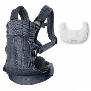 Промо-упаковка BabyBjorn: рюкзак Harmony 3D Mesh и нагрудник Harmony 6880.13/Антрацит/белый