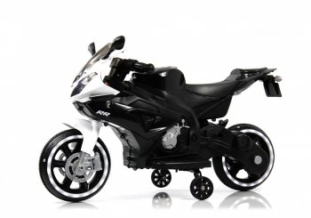 Детский электромотоцикл Rivertoys X002XX черно-белый