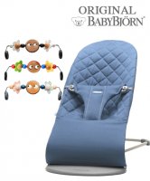 Детский шезлонг BabyBjorn Bliss Cotton с игрушкой 