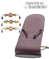 Детский шезлонг BabyBjorn Bliss Cotton с игрушкой 