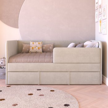 Диван-кровать Dreams Наоми с бортиком Бежевый 160x80 см