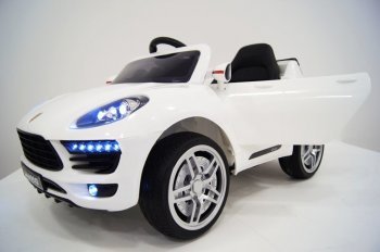 Детский электромобиль Rivertoys Porshe Macan O005OO VIP (Ривертойс) Белый