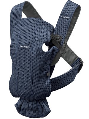 Рюкзак-кенгуру для новорожденных BabyBjorn Mini 3D Mesh 0210.08/Navy Blue