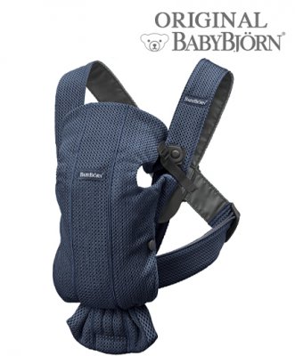 Рюкзак-кенгуру для новорожденных BabyBjorn Mini 3D Mesh 0210.08/Navy Blue