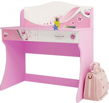 Стол без надстройки ABC King (Advesta) Princess Розовый каркас