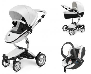 Коляска 3 в 1 Mima Xari 4G Snow White (Starter Pack и шасси на выбор) шасси Aluminium 4G