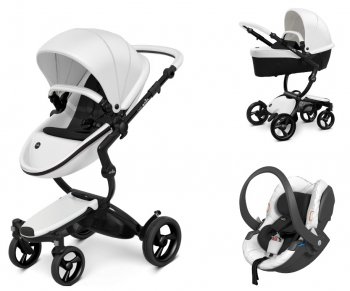 Коляска 3 в 1 Mima Xari 4G Snow White (Starter Pack и шасси на выбор)