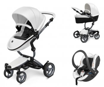 Коляска 3 в 1 Mima Xari 4G Snow White (Starter Pack и шасси на выбор) шасси Graphite Grey 4G