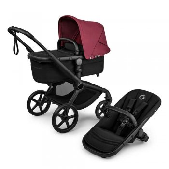 Детская коляска 2 в 1 Bugaboo Fox 5 Renew на шасси Black Black/Heritage Black/Dark Cherry