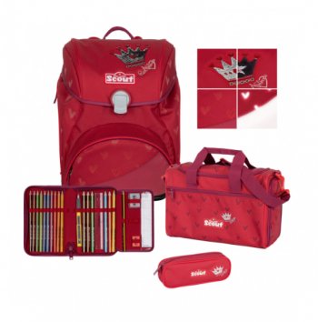 Школьный рюкзак Scout Alpha Exklusiv Premium Красная принцесса