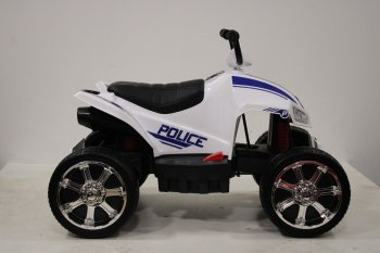 Детский электроквадроцикл Rivertoys T555TT Белый - Police