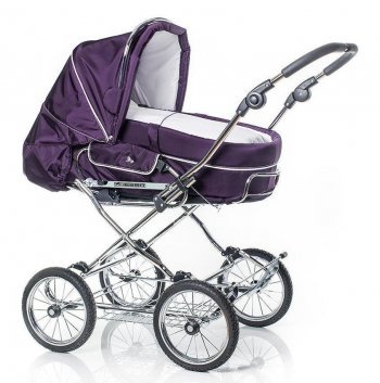 Детская коляска 2 в 1 Hesba Condor Coupe Lux (Хесба Кондор Купе Люкс) 449/417 Фиолетовый ткань\кожа