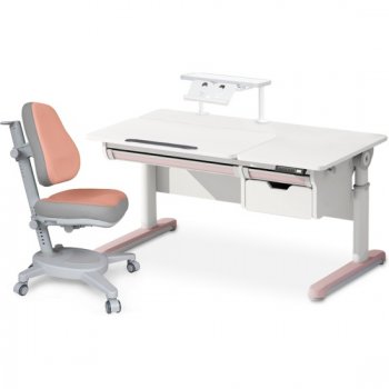 Комплект стол с электроприводом Mealux Electro 730 + полка BD-S50 и кресло Y-110 Розовый