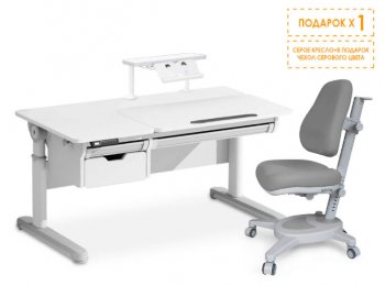 Комплект стол с электроприводом Mealux Electro 730 + полка BD-S50 и кресло Y-110 Серый