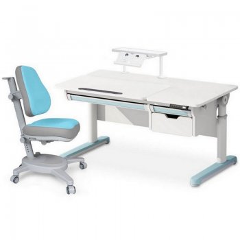 Комплект стол с электроприводом Mealux Electro 730 + полка BD-S50 и кресло Y-110 Голубой