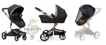 Коляска 2 в 1 Mima Xari MAX Special Edition Dragon-Black/Gold
