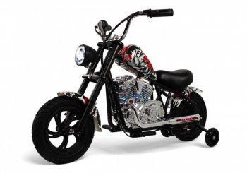 Детский электромотоцикл Rivertoys M777ML Черный Special