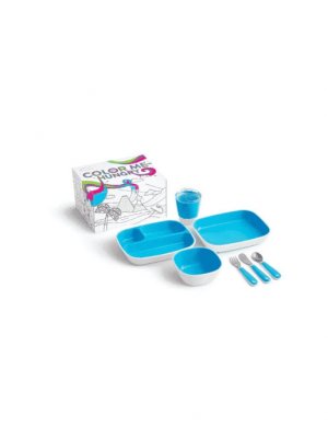 Набор посуды Munchkin Splash™ 7 предметов голубой