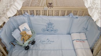 Комплект в кроватку &quot;Little Prince&quot;, 6 предметов Голубой