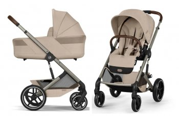Коляска 2 в 1 Cybex Balios S Lux 2026 на шасси Taupe Almond Beige