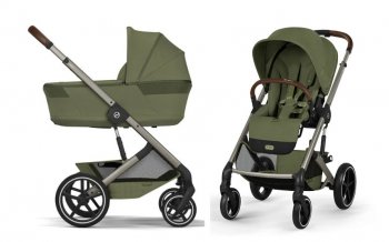 Коляска 2 в 1 Cybex Balios S Lux 2026 на шасси Taupe