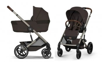 Коляска 2 в 1 Cybex Balios S Lux 2026 на шасси Taupe Coconut Brown