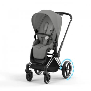 Прогулочная коляска Cybex Priam и e-Priam IV Mirage Grey (шасси на выбор) шасси e-Priam Chrome Black