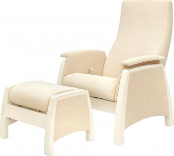 Кресло для кормления и укачивания Milli Sky в комплекте с пуфом Дуб шампань, ткань Verona Vanila