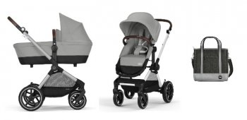 Коляска 2 в 1 Cybex Eos Lux на шасси Silver
