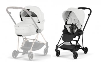 Коляска 2 в 1 Cybex Mios IV 2026 Off White (шасси на выбор) шасси Matt Black