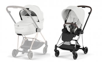 Коляска 2 в 1 Cybex Mios IV 2026 Off White (шасси на выбор) шасси Chrome Brown