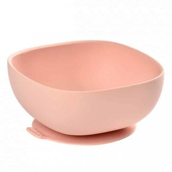 Тарелка из силикона Beaba Silicone suction bowl Pink/при покупке с продукцией
