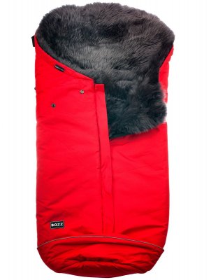 Конверт из овчины с длинным ворсом BOZZ Красный\серый